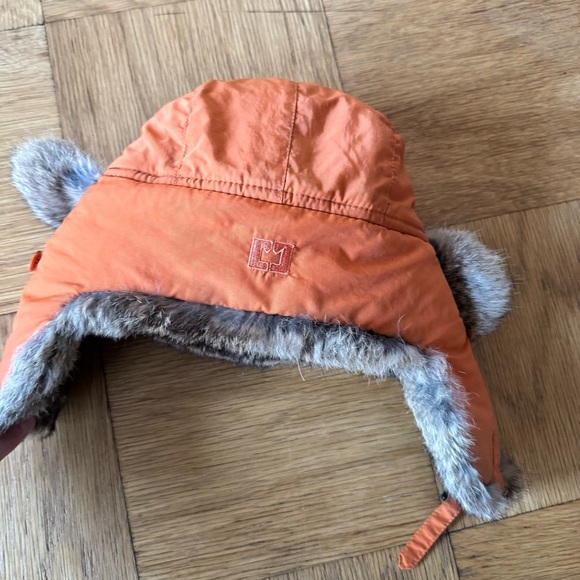 Paul Leinburd for Crowncap Rabbit Fur Trapper Hat Hunting Orange Warm Crown Cap - Picture 4 of 9
